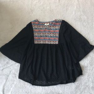 Hayden colorful/black blouse